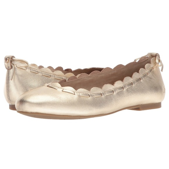 Jack Rogers Shoes - jack rogers // platinum scalloped ballet flats